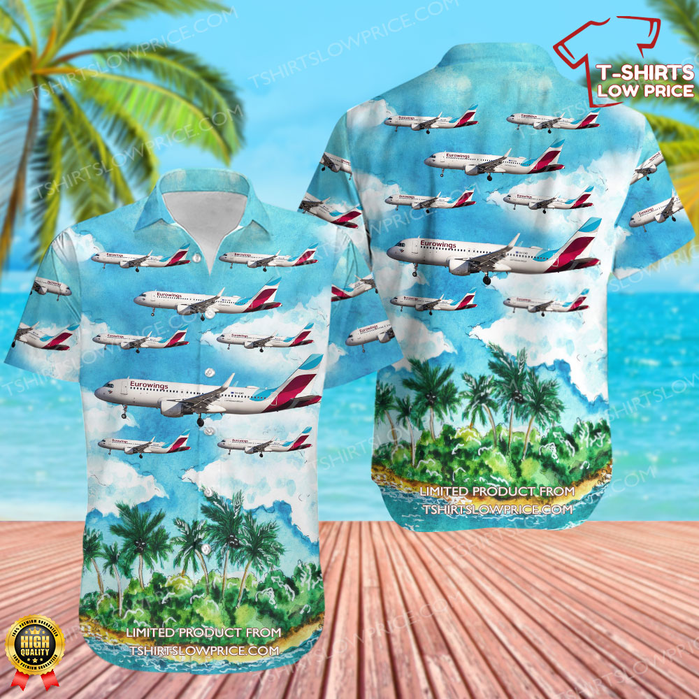 Airbus A320-214 Eurowings Europe Hawaiian Shirt 0 116