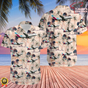 Airbus A319-132 Eurowings Europe Hawaiian Shirt Airbus A319-132 Eurowings Europe Hawaiian Shirt