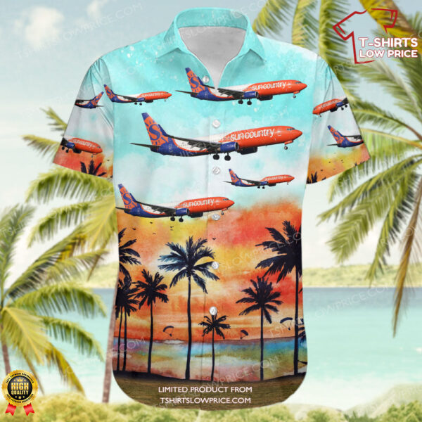 Boeing 737-8KN Sun Country Airlines Hawaiian Shirt