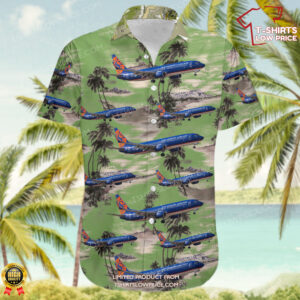 Boeing 737-8F2 Sun Country Airlines Hawaiian Shirt