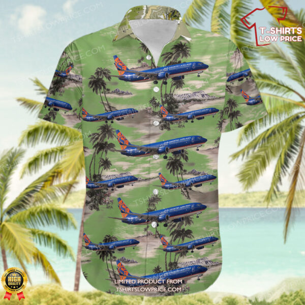 Boeing 737-8F2 Sun Country Airlines Hawaiian Shirt Boeing 737-8F2 Sun Country Airlines Hawaiian Shirt