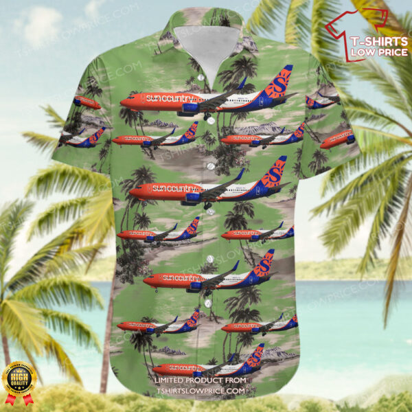 Boeing 737-89M Sun Country Airlines Hawaiian Shirt