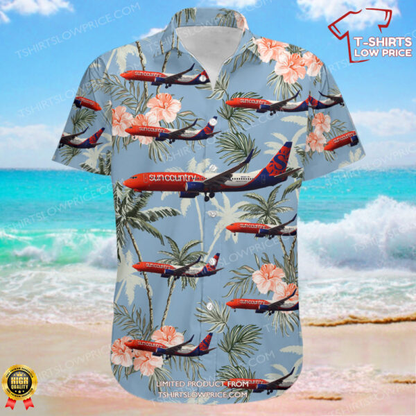 Boeing 737-8BK Sun Country Airlines Hawaiian Shirt Boeing 737-8BK Sun Country Airlines Hawaiian Shirt
