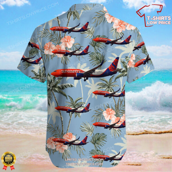 Boeing 737-8BK Sun Country Airlines Hawaiian Shirt Boeing 737-8BK Sun Country Airlines Hawaiian Shirt