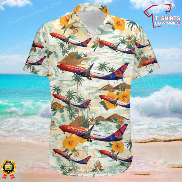 Boeing 737-83N Sun Country Airlines Hawaiian Shirt Boeing 737-83N Sun Country Airlines Hawaiian Shirt