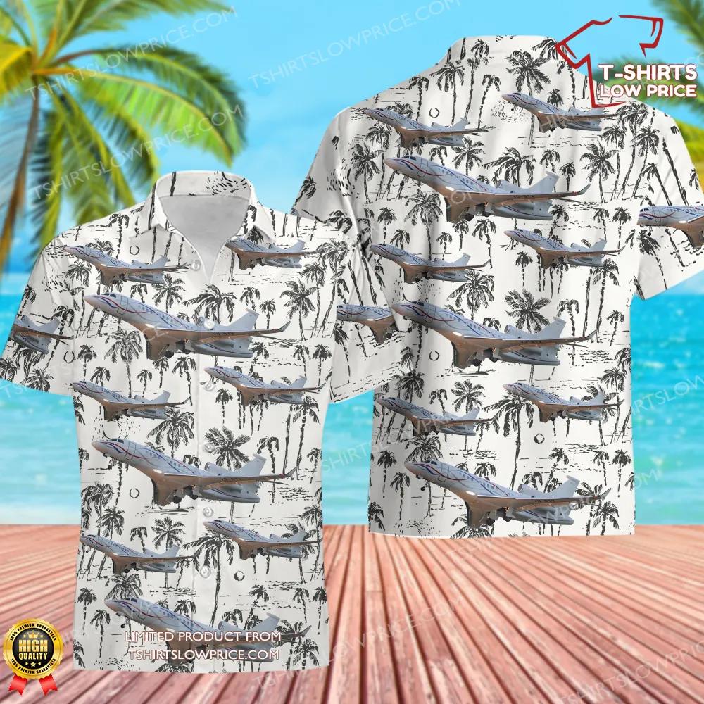 Dassault Falcon 7X Hawaiian Shirt Dassault Falcon 7X Hawaiian Shirt