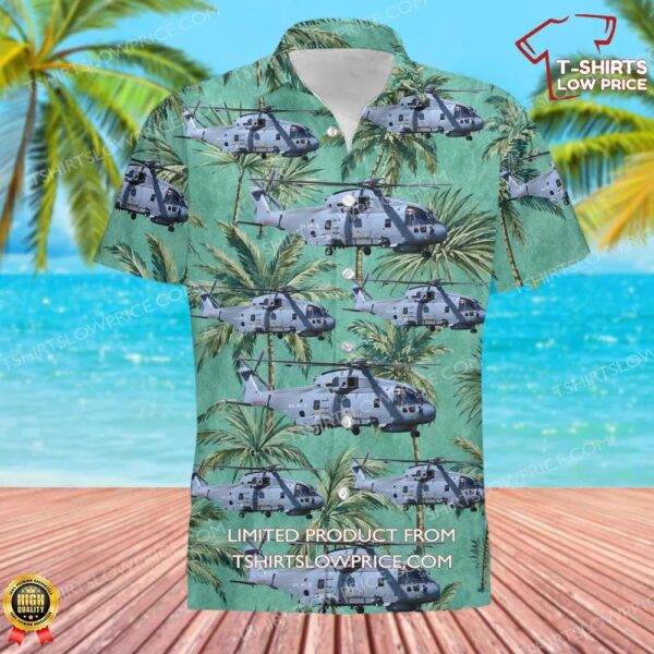 Royal Navy EHI EH101-111 Merlin HM1 Hawaiian Shirt Royal Navy EHI EH101-111 Merlin HM1 Hawaiian Shirt