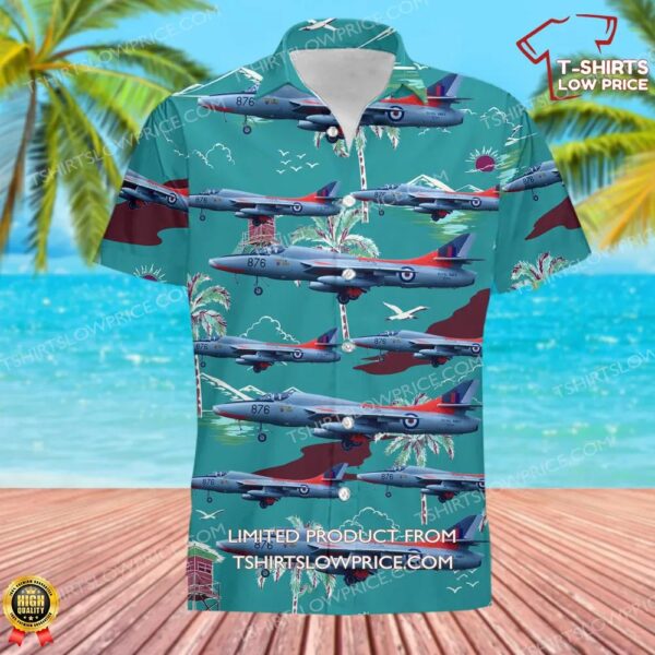 Royal Navy Hawker Hunter T8C Hawaiian Shirt Royal Navy Hawker Hunter T8C Hawaiian Shirt