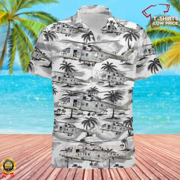 Royal Navy EHI EH101-411 Merlin HC4 Hawaiian Shirt Royal Navy EHI EH101-411 Merlin HC4 Hawaiian Shirt