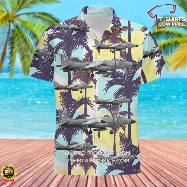 Royal Navy British Aerospace Sea Harrier FA2 Hawaiian Shirt Royal Navy British Aerospace Sea Harrier FA2 Hawaiian Shirt