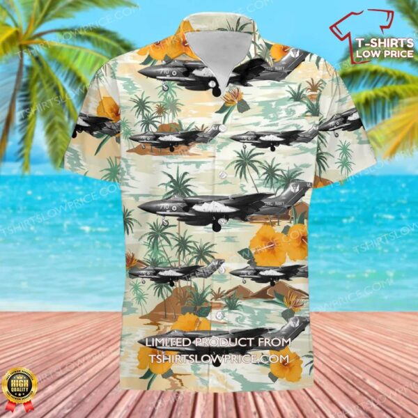 Royal Navy De Havilland D.H. 110 Sea Vixen Hawaiian Shirt Royal Navy De Havilland D.H. 110 Sea Vixen Hawaiian Shirt