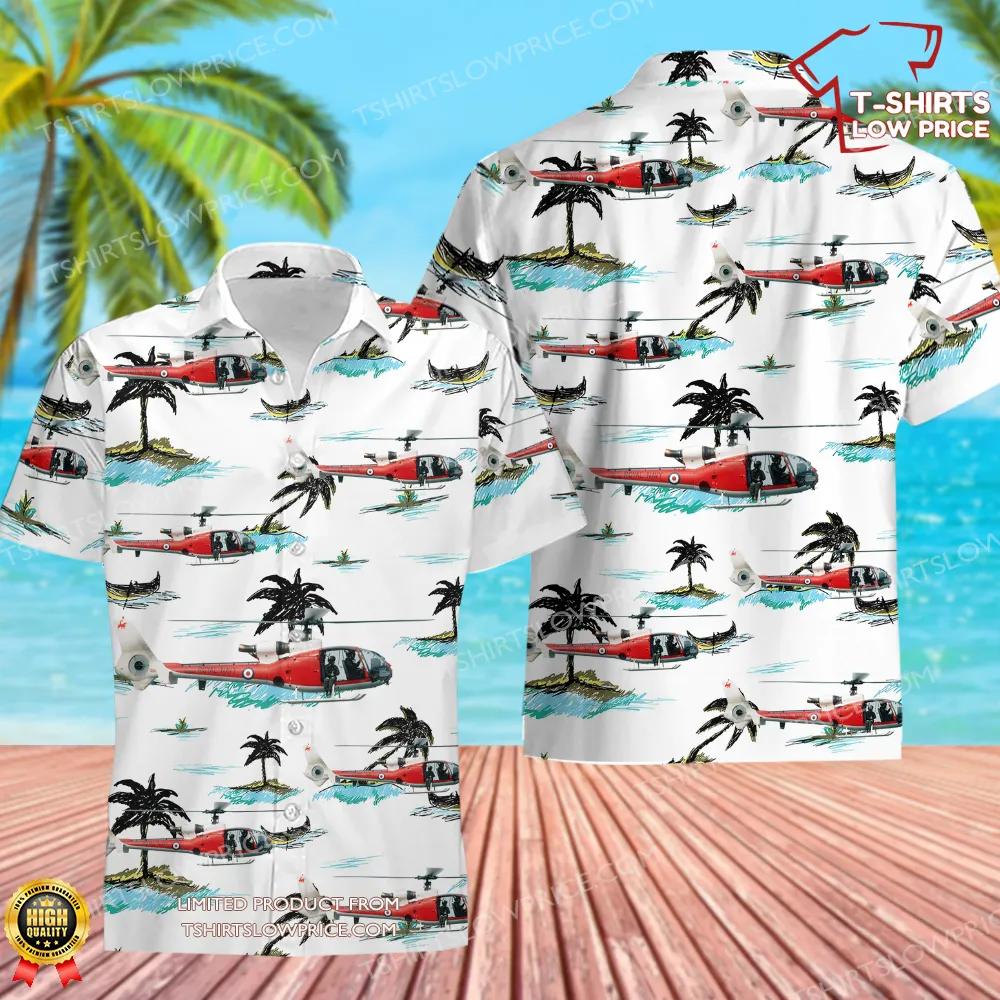 Royal Navy Aerospatiale SA-341C Gazelle HT2 Hawaiian Shirt Royal Navy Aerospatiale SA 341C Gazelle HT2 Hawaiian Shirt