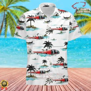 Royal Navy Aerospatiale SA-341C Gazelle HT2 Hawaiian Shirt