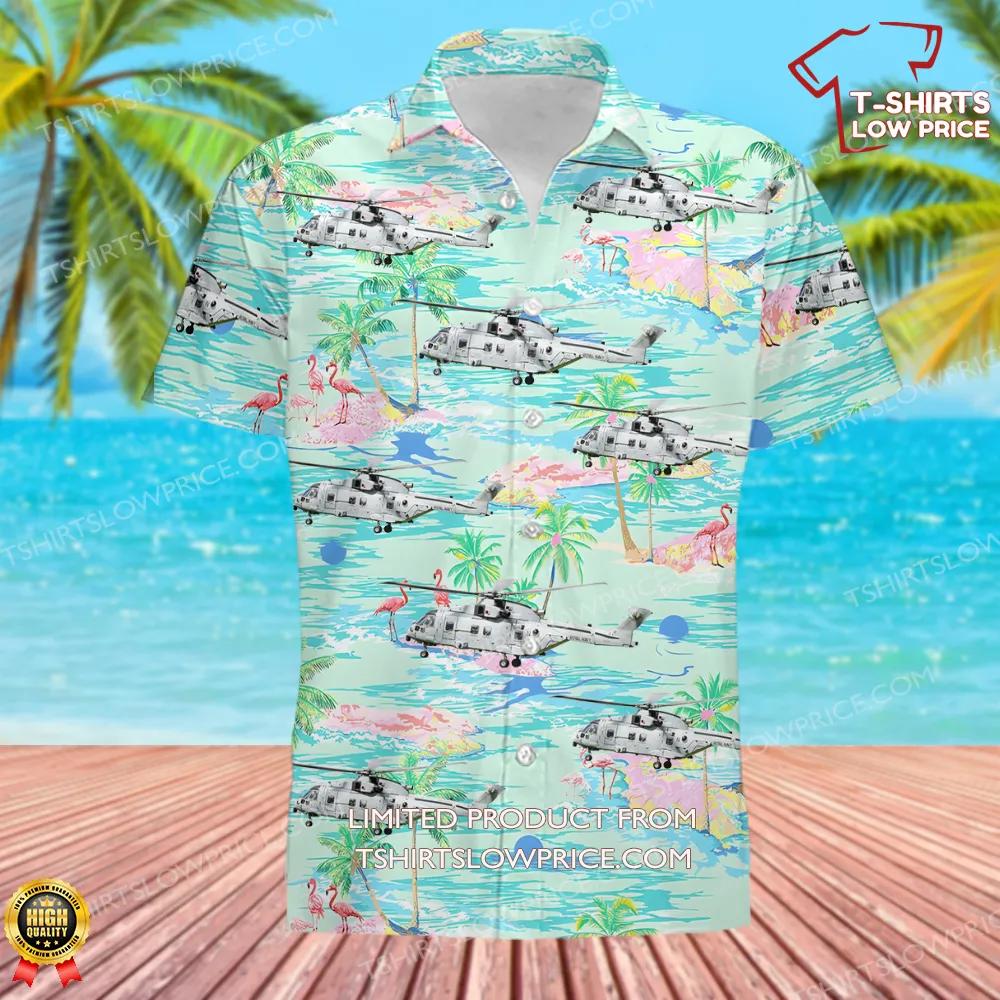 Royal Navy EHI EH101 411 Merlin HC3 Hawaiian Shirt1 Royal Navy EHI EH101 411 Merlin HC3 Hawaiian Shirt1