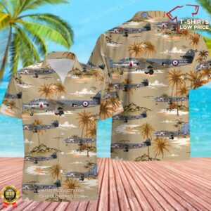 Royal Navy Hawker Sea Hawk Hawaiian Shirt Royal Navy Hawker Sea Hawk Hawaiian Shirt