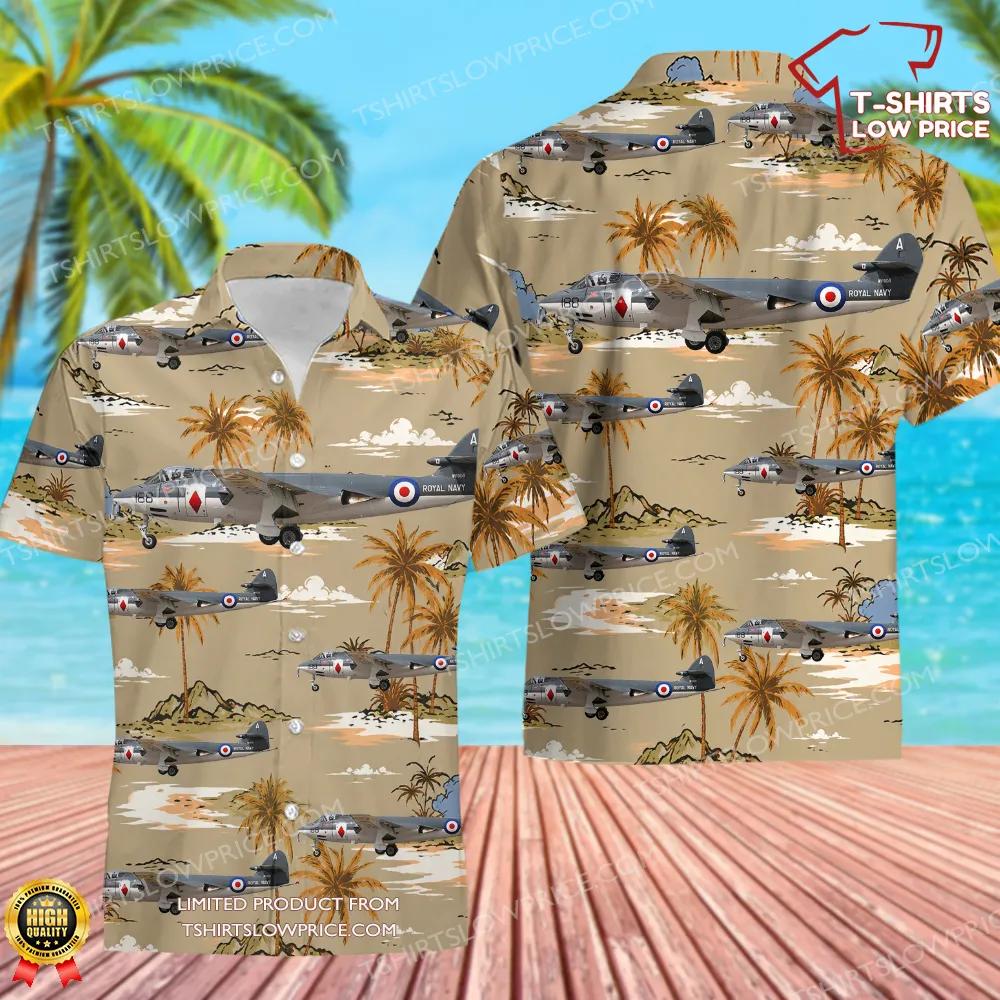 Royal Navy Hawker Sea Hawk Hawaiian Shirt Royal Navy Hawker Sea Hawk Hawaiian Shirt