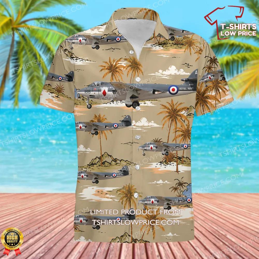 Royal Navy Hawker Sea Hawk Hawaiian Shirt1 Royal Navy Hawker Sea Hawk Hawaiian Shirt1