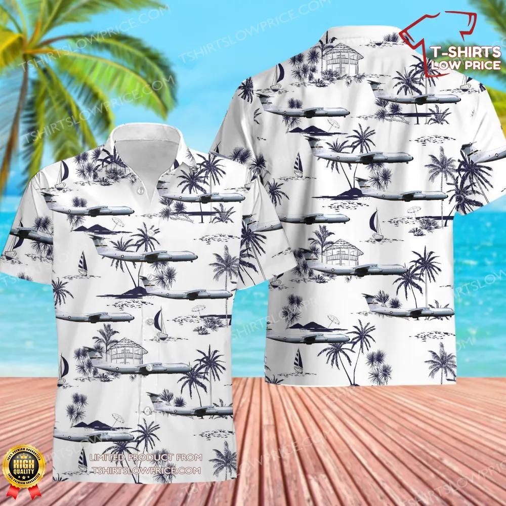 USA Air Force Lockheed C-141B Starlifter Hawaiian Shirt USA Air Force Lockheed C 141B Starlifter Hawaiian Shirt