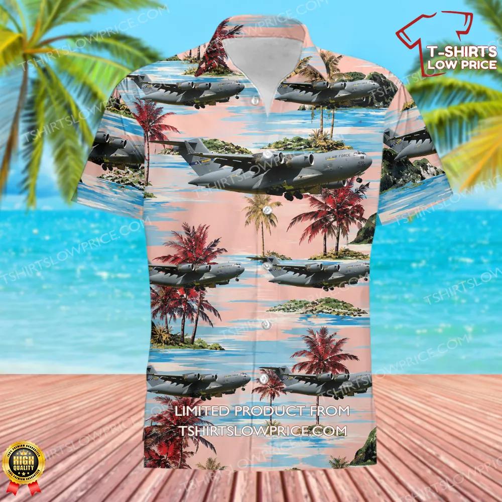 USA Air Force Boeing C 17A Globemaster III Hawaiian Shirt1 USA Air Force Boeing C 17A Globemaster III Hawaiian Shirt1