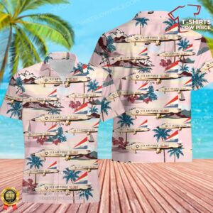 USA Air Force Boeing Convair TF-102A Delta Dagger Hawaiian Shirt USA Air Force Boeing Convair TF-102A Delta Dagger Hawaiian Shirt