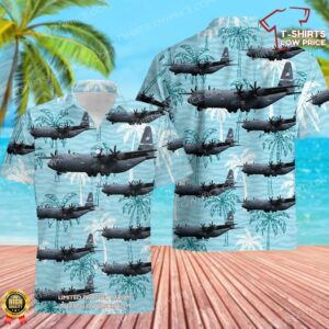 USA Air Force Boeing Lockheed Martin C-130 Hercules (L-382) Hawaiian Shirt