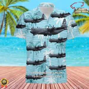 USA Air Force Boeing Lockheed Martin C-130 Hercules (L-382) Hawaiian Shirt