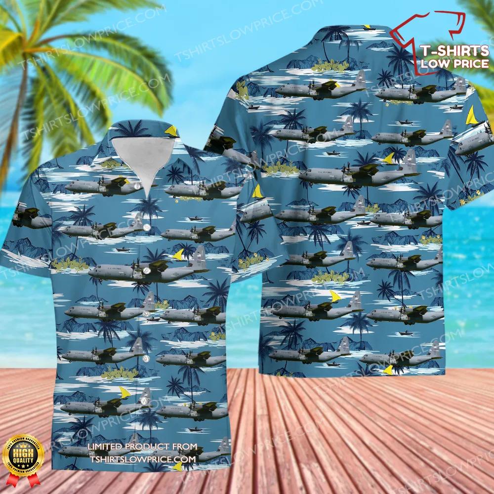 USA Air Force Lockheed Martin C-130 Hercules (L-382) Hawaiian Shirt USA Air Force Lockheed Martin C 130 Hercules L 382 Hawaiian Shirt