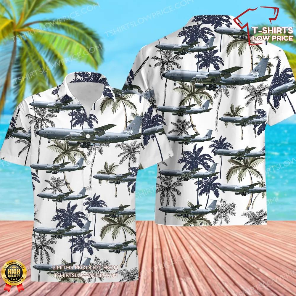 USA Air Force Boeing KC-135R Stratotanker Hawaiian Shirt USA Air Force Boeing KC 135R Stratotanker Hawaiian Shirt