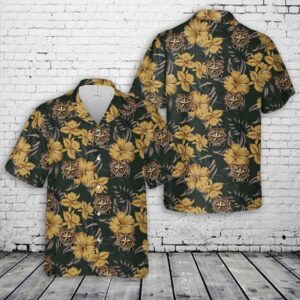 US Army Gold Emblem Hawaiian Shirt
