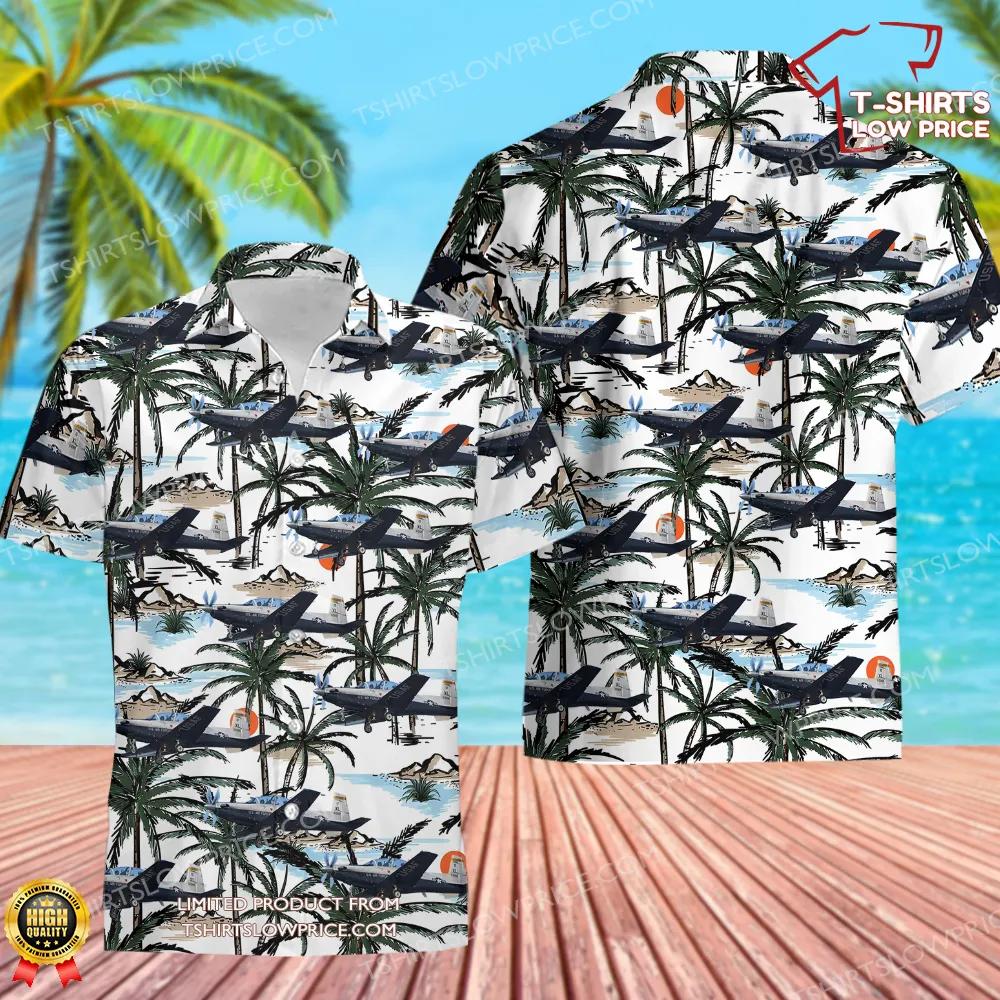 USA Air Force Raytheon T-6A Texan II Hawaiian Shirt USA Air Force Raytheon T 6A Texan II Hawaiian Shirt 2