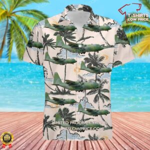 USA Air Force Lockheed C-130E Hercules (L-382) Hawaiian Shirt