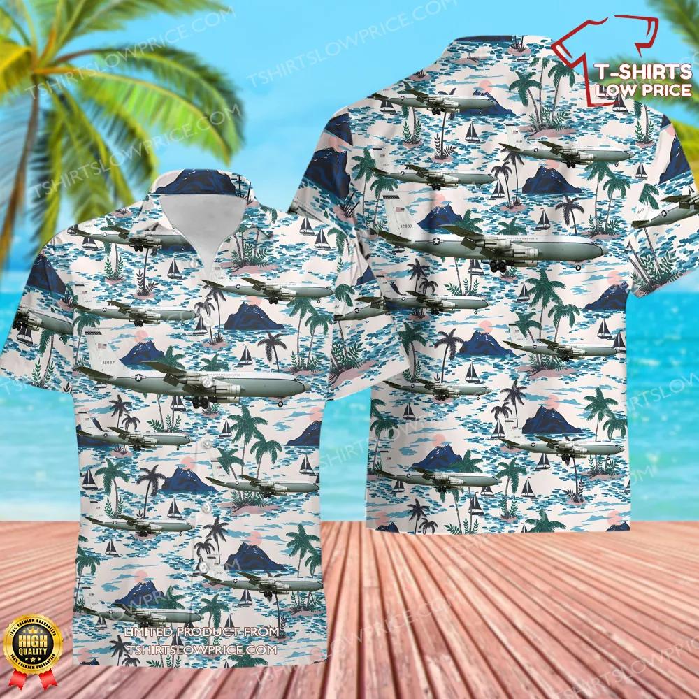 USA Air Force Boeing WC-135B Hawaiian Shirt USA Air Force Boeing WC 135B Hawaiian Shirt 2