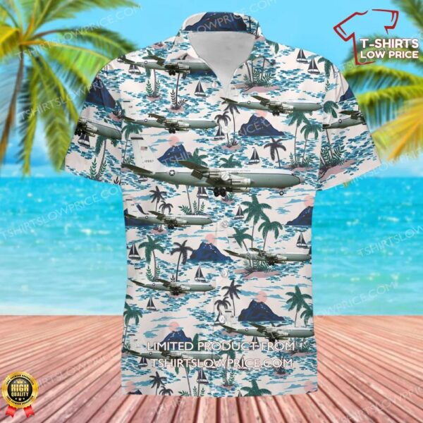 USA Air Force Boeing WC-135B Hawaiian Shirt USA Air Force Boeing WC-135B Hawaiian Shirt