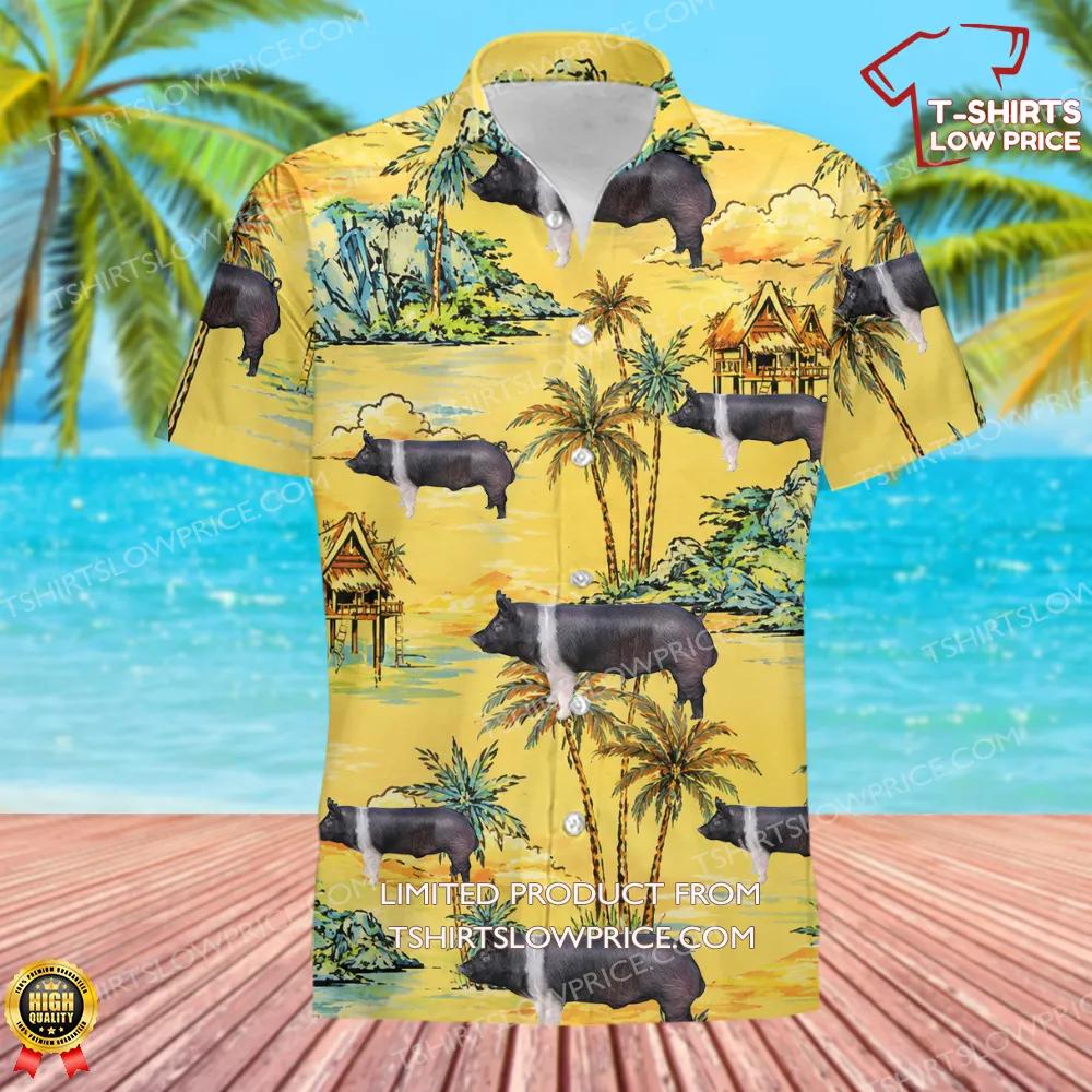 Hampshire Sow Pig Hawaiian Shirt 3 Hampshire Sow Pig Hawaiian Shirt 3