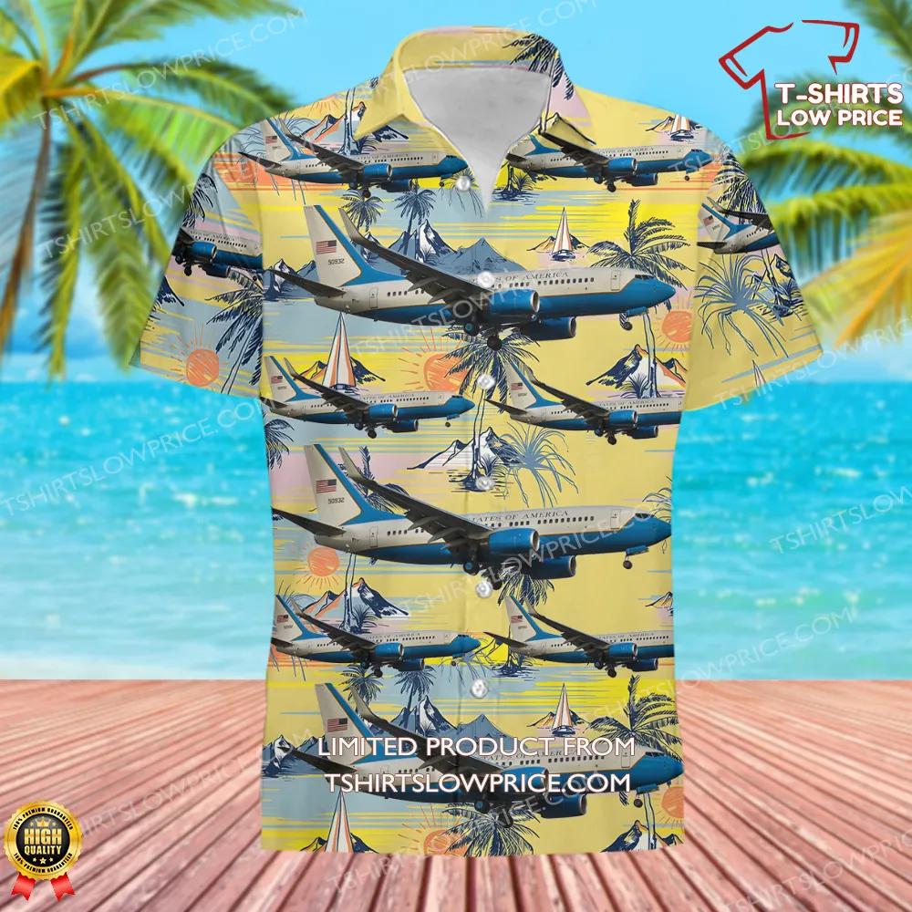 USA Air Force Boeing C 40C Hawaiian Shirt 3 USA Air Force Boeing C 40C Hawaiian Shirt 3